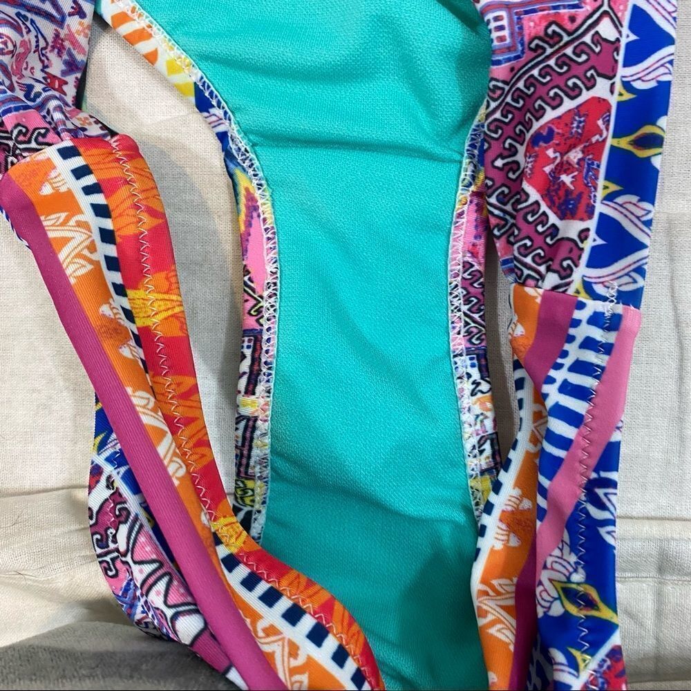 Jessica Simpson Multicolored Bikini Bottom Large - Picture 6 of 8